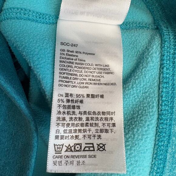 Marmot Teal Fleece Line Full Zip Running Jacket Womens Sz L - Picture 8 of 10